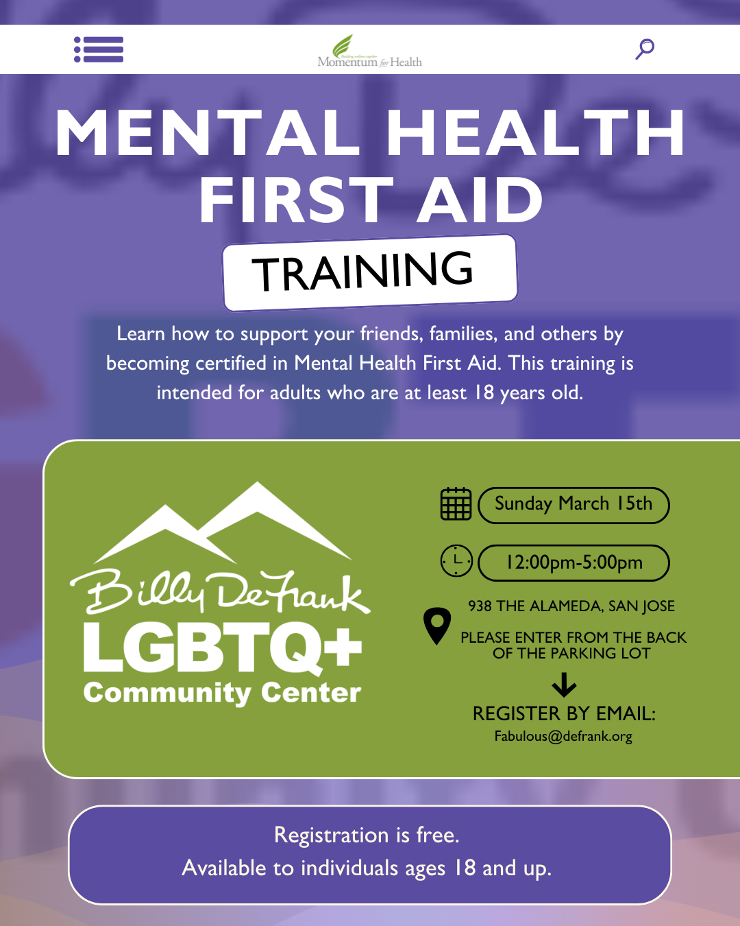 Mental Health First AID Training Image